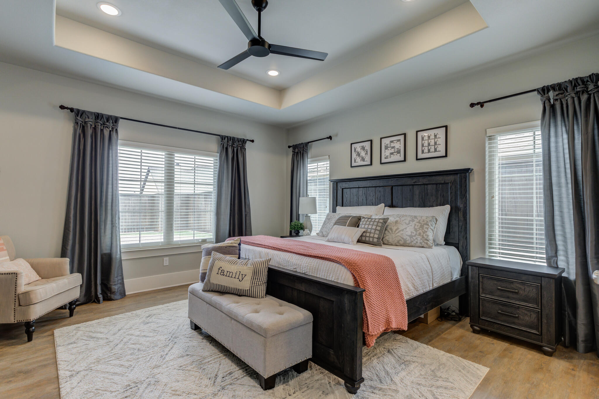 3918 137th Street Lubbock, TX 79423 - Photo 41 of 64 a bedroom with a bed couch and a window