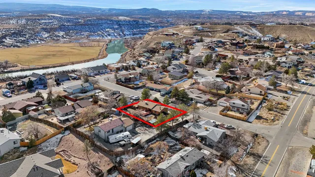 an aerial view of a city with lots of residential buildings