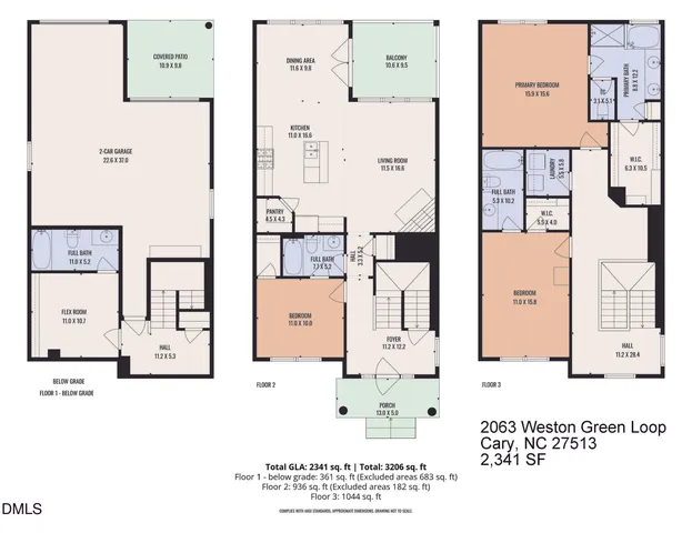 $532,500 | 2063 Weston Green Loop, Cary, NC 27513