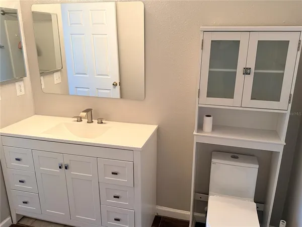 a bathroom with a sink and a toilet