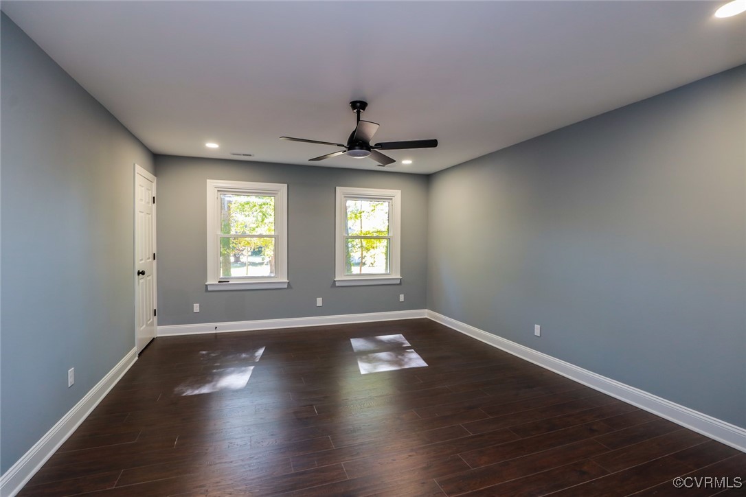 1130 Berryhill Road Henrico, VA 23231 - Photo 14 of 50 Spare room with ceiling fan and dark hardwood / wo