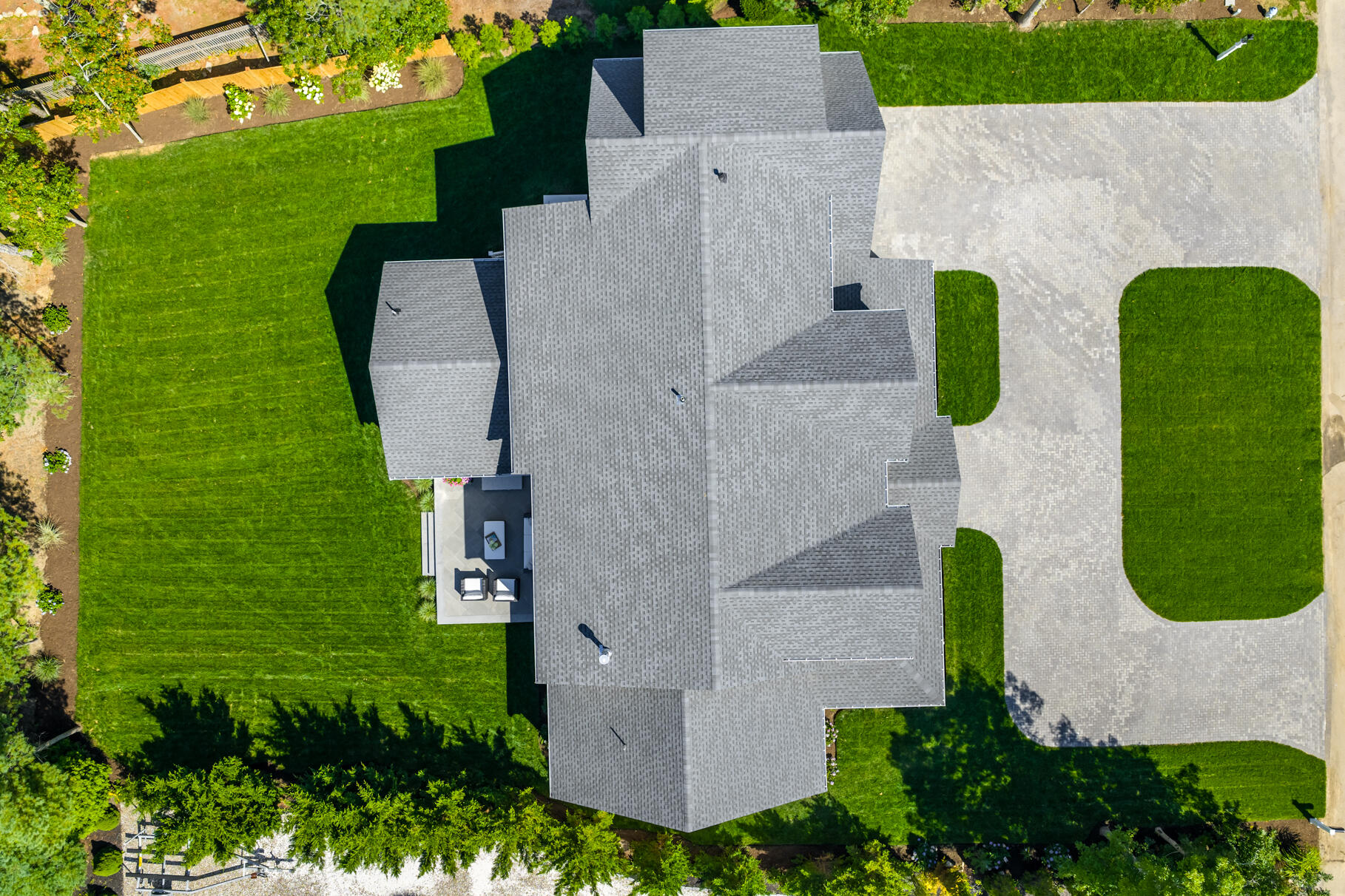 79 Rivers Edge Road East Falmouth, MA 02536 - Photo 66 of 104 an aerial view of a house with a swimming pool and garden