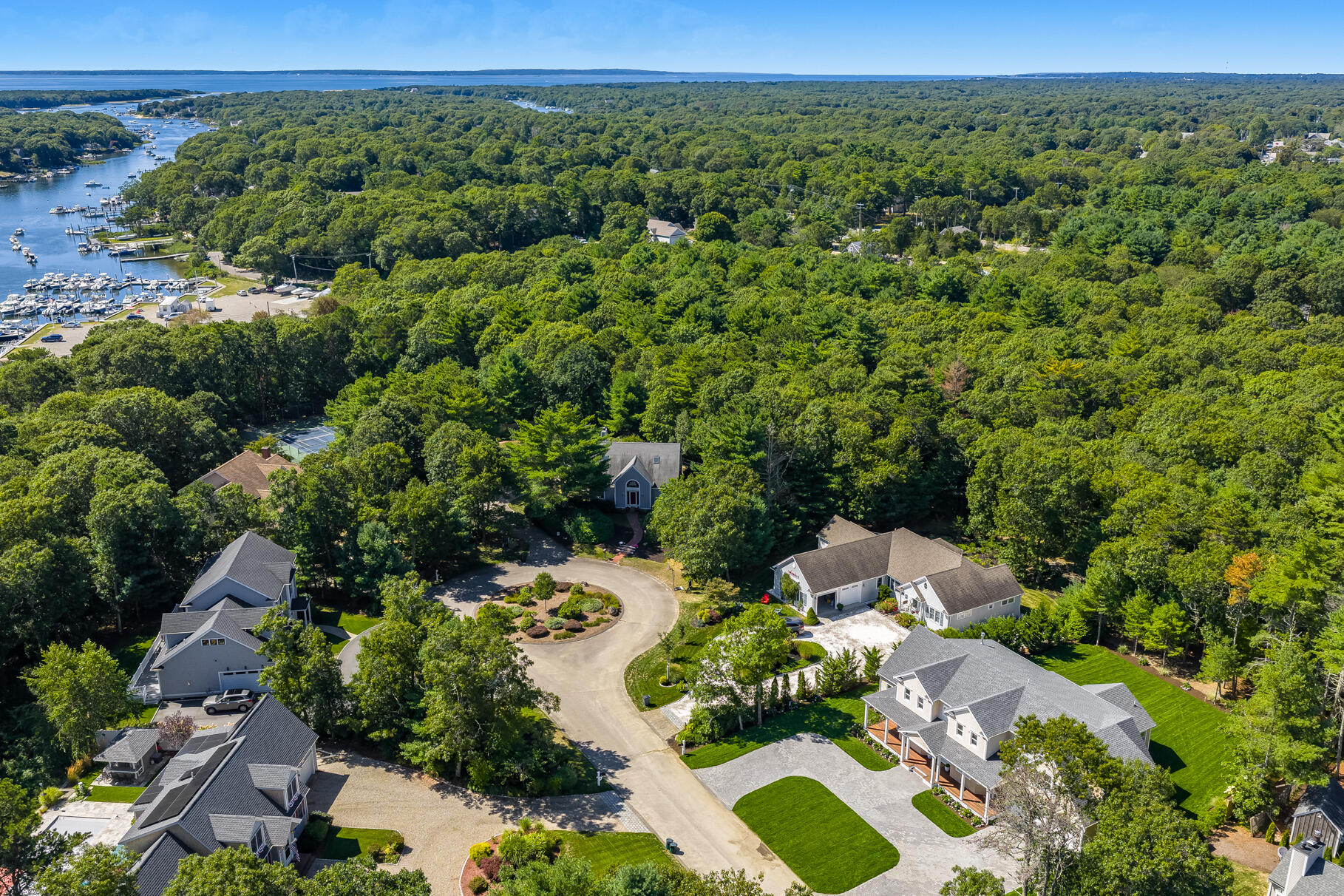 79 Rivers Edge Road East Falmouth, MA 02536 - Photo 80 of 104 Aerial View of Cul De Sac