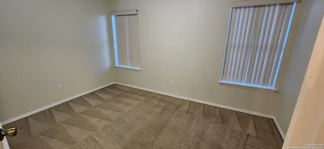 a view of a small space with window