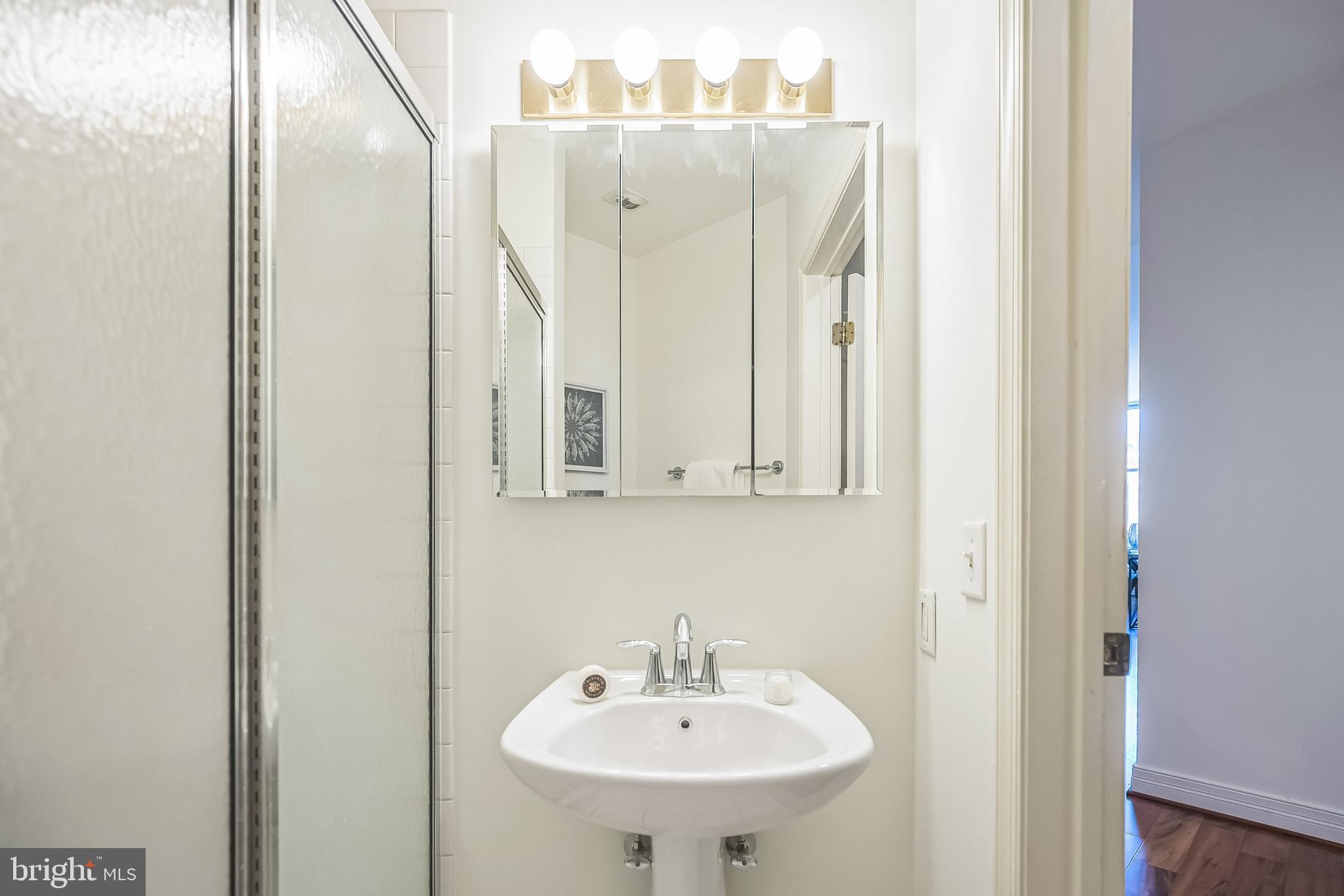 1600-18 Arch Street, Unit 1801 Philadelphia, PA 19103 - Photo 11 of 13 a bathroom with a sink and a mirror