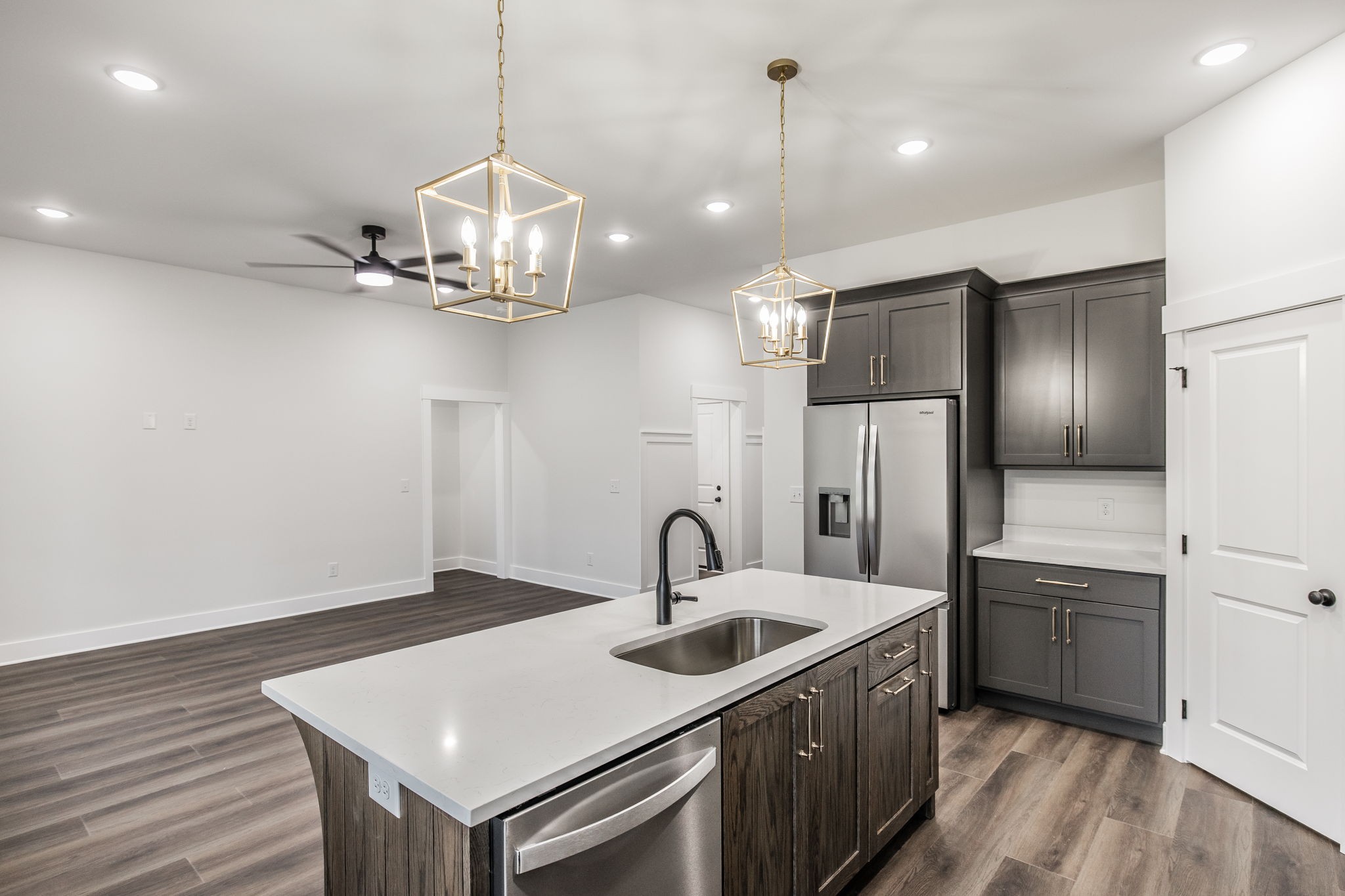2157 Rylee Way Greenbrier, TN 37073 - Photo 6 of 35 a kitchen with stainless steel appliances granite countertop a sink and refrigerator