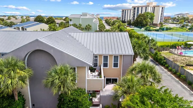 an aerial view of multiple house