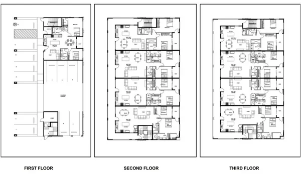 a black and white photo of a floor plan
