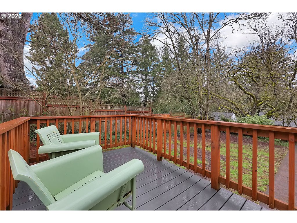 5537 Southwest Florida Street Portland, OR 97219 - Photo 31 of 45 a balcony with wooden floor and outdoor space