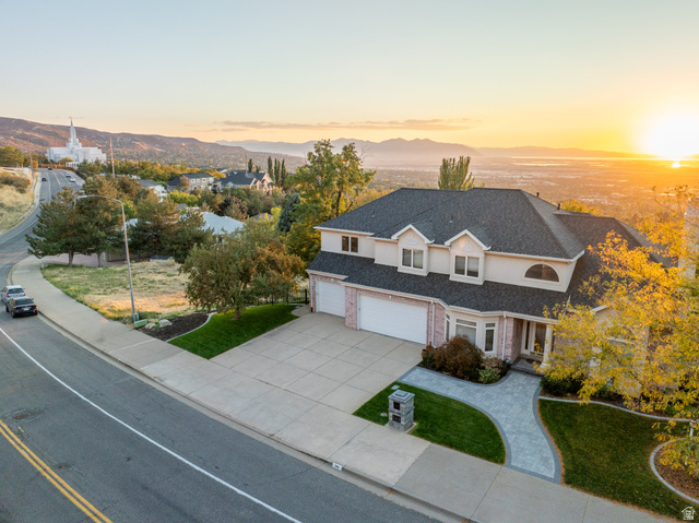 144 Bountiful Boulevard Bountiful, UT 84010 - Photo 6 of 28 Aerial view at dusk of a mountain view