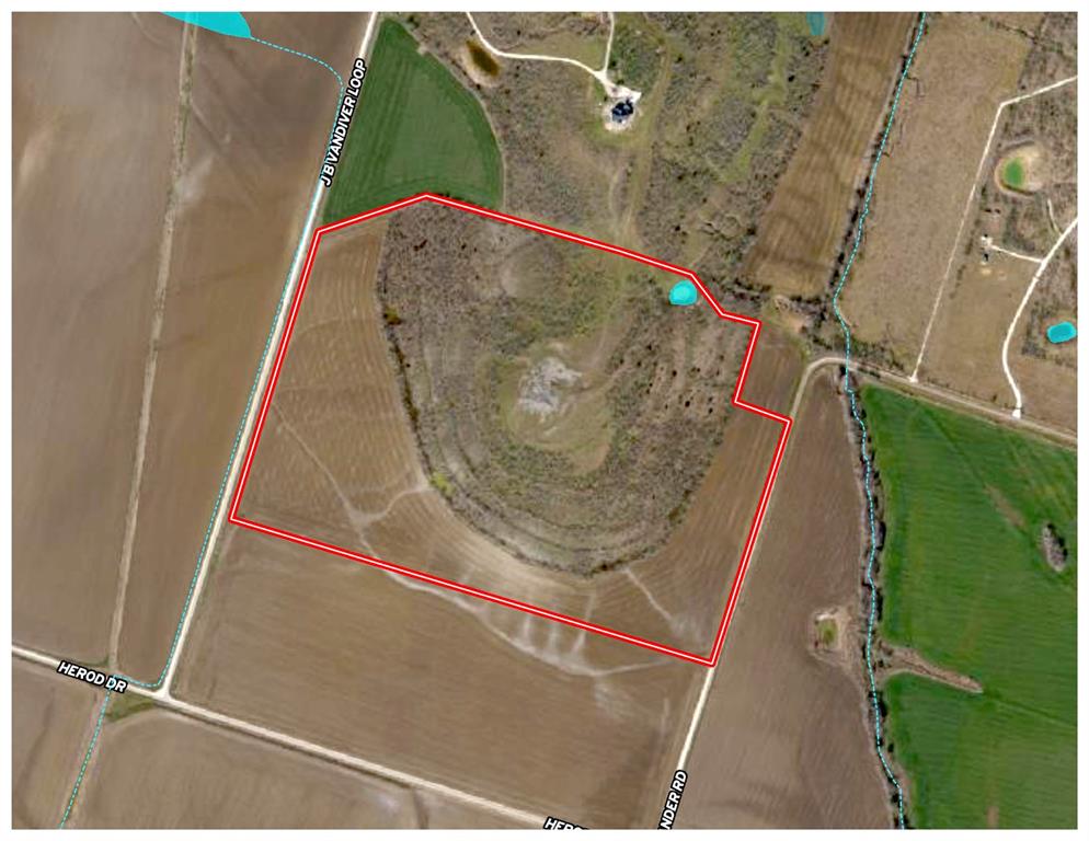 66.5-ac Alexander Road Moody, TX 76557 - Photo 30 of 31 Aerial view of property's location with property boundaries highlighted