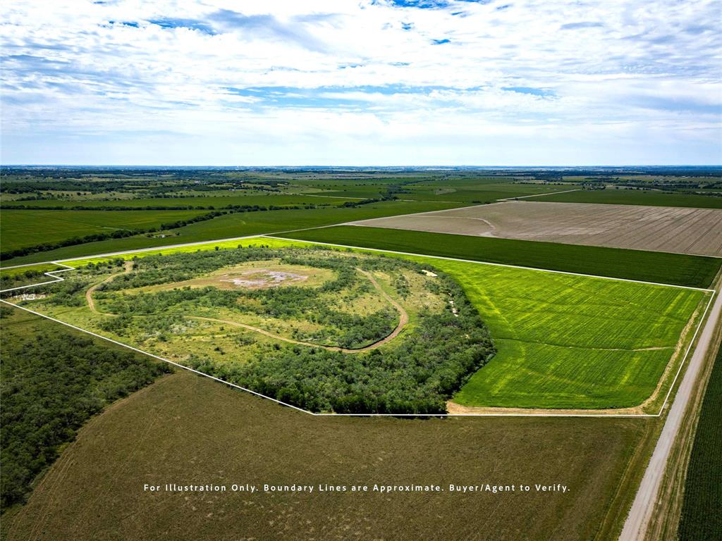 66.5-ac Alexander Road Moody, TX 76557 - Photo 10 of 31 Overview of rural landscape with rows of crops and property boundaries highlighted