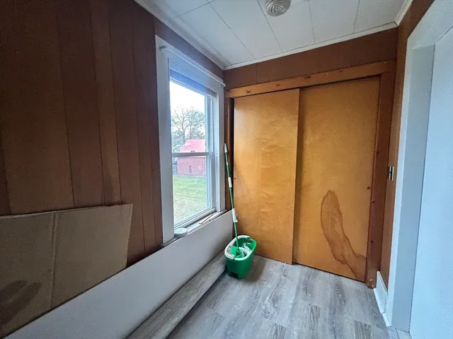 a view of an empty room and window