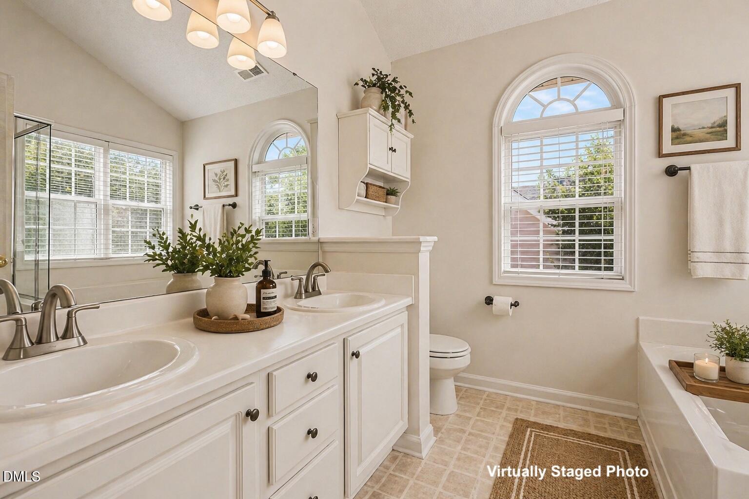 8709 Blakehurst Drive Raleigh, NC 27617 - Photo 19 of 41 Primary Bath Virtually Staged
