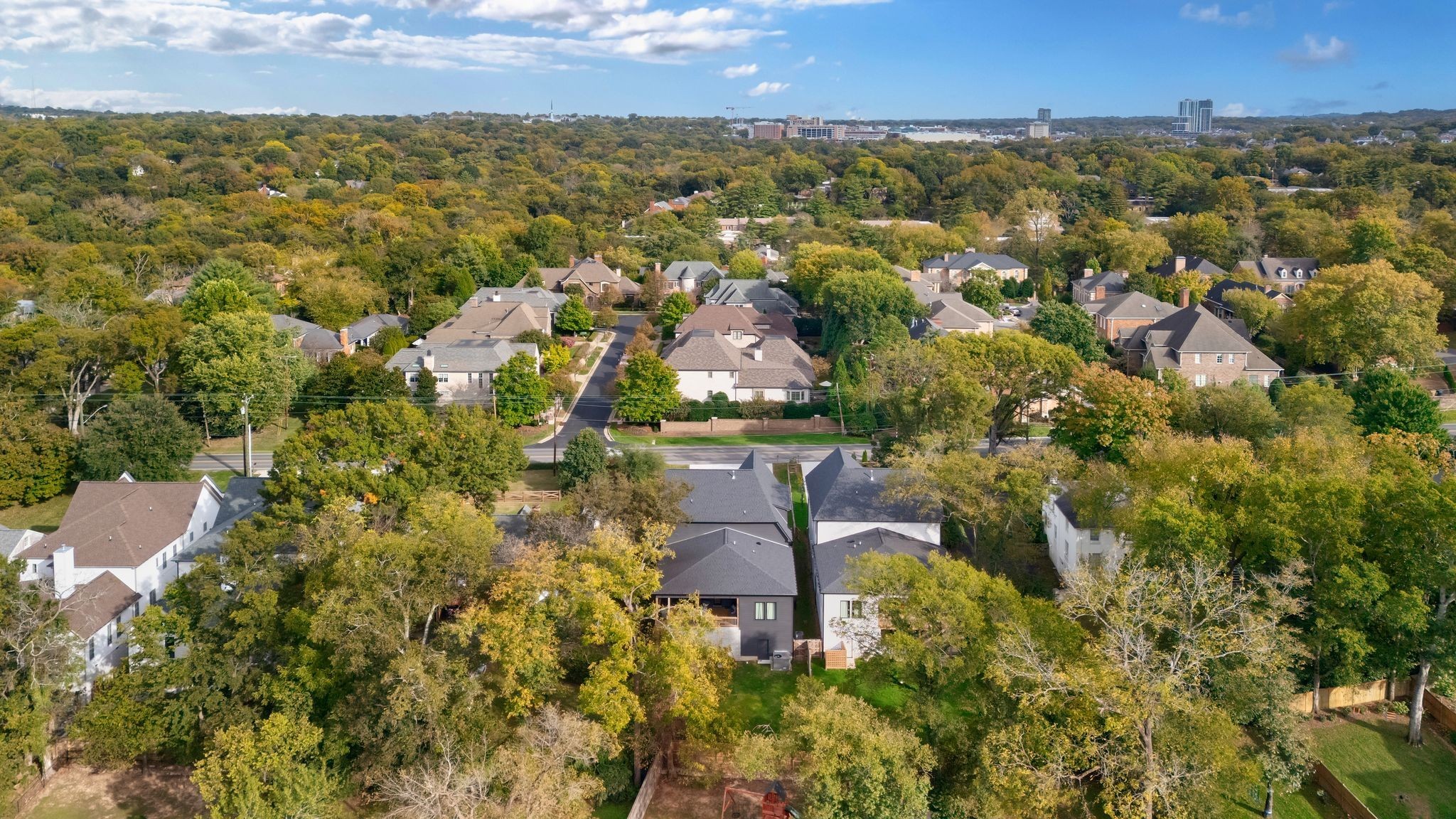 3733 Estes Road Nashville, TN 37215 - Photo 39 of 40 an aerial view of residential houses with outdoor space and trees