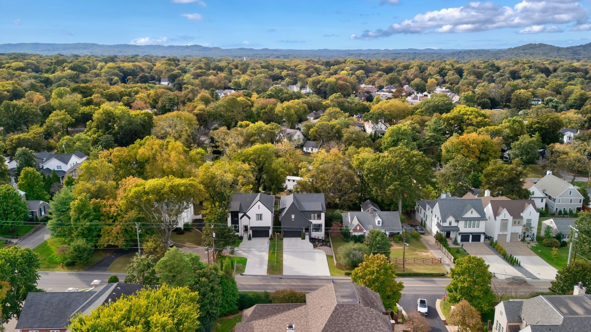 3733 Estes Road Nashville, TN 37215 - Photo 40 of 40 an aerial view of residential houses with outdoor space and trees