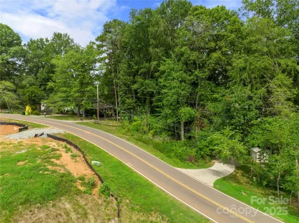 a view of a swimming pool with a garden