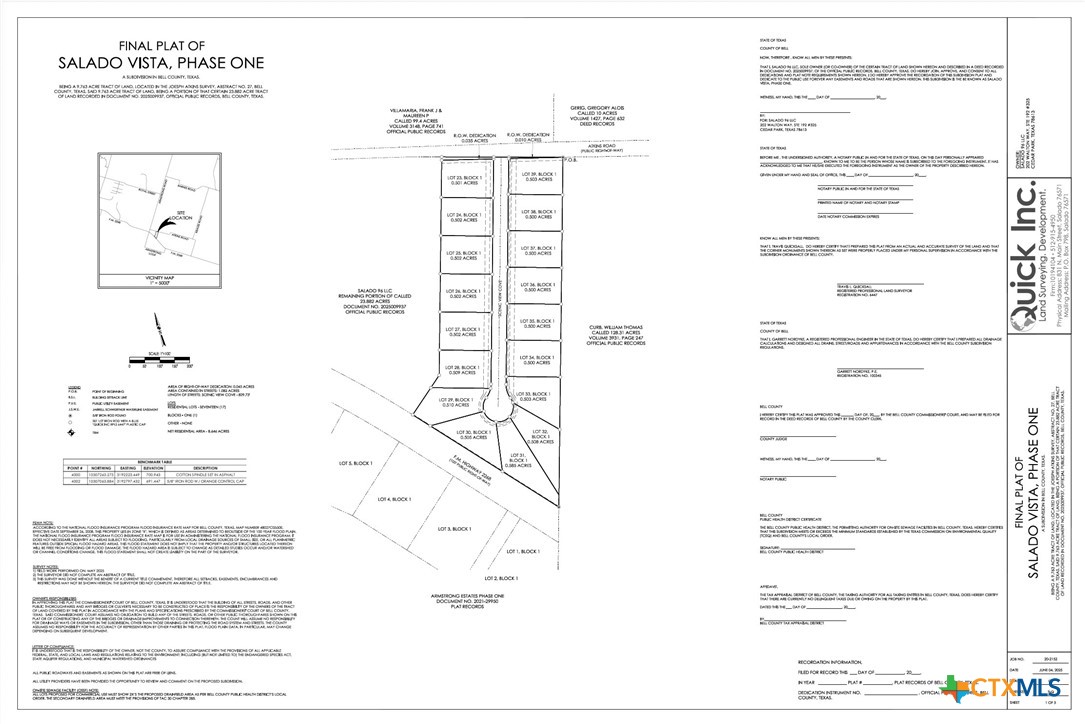 Tbd Atkins Road Salado, TX 76571 - Photo 2 of 3 Phase 1 - 17 lots