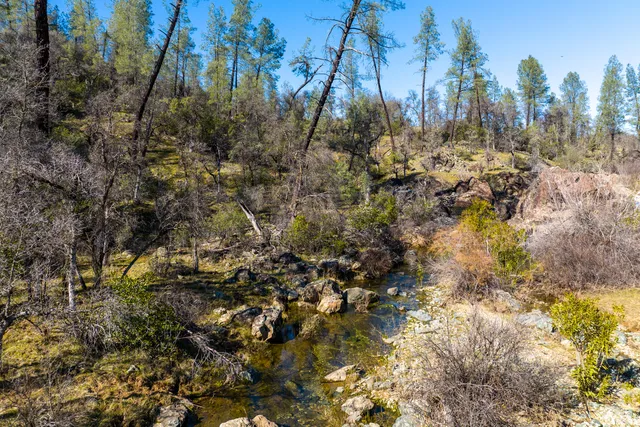 a view of a lake with a mountain
