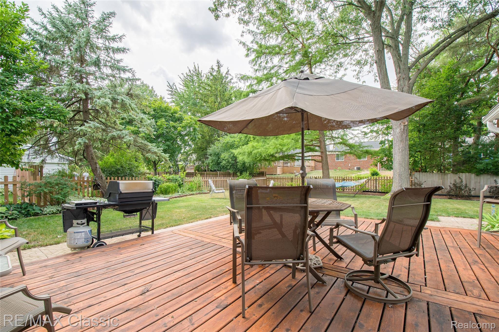 22715 Shadowpine Way Novi, MI 48375 - Photo 30 of 34 Back Deck - Outdoor living in beautifully landscaped & fenced backyard