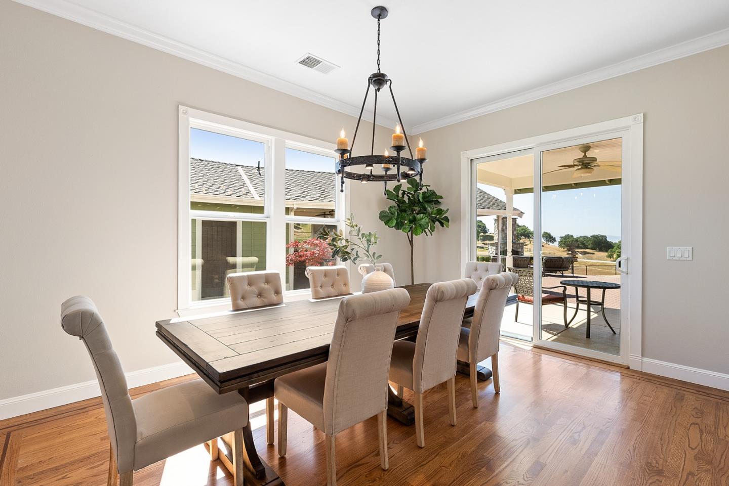 4460 Roop Road Gilroy, CA 95020 - Photo 19 of 68 a dining room with furniture window wooden floor