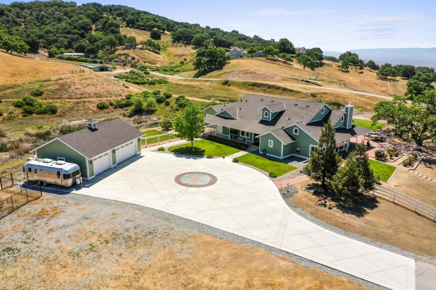 4460 Roop Road Gilroy, CA 95020 - Photo 57 of 68 an aerial view of a house with a swimming pool