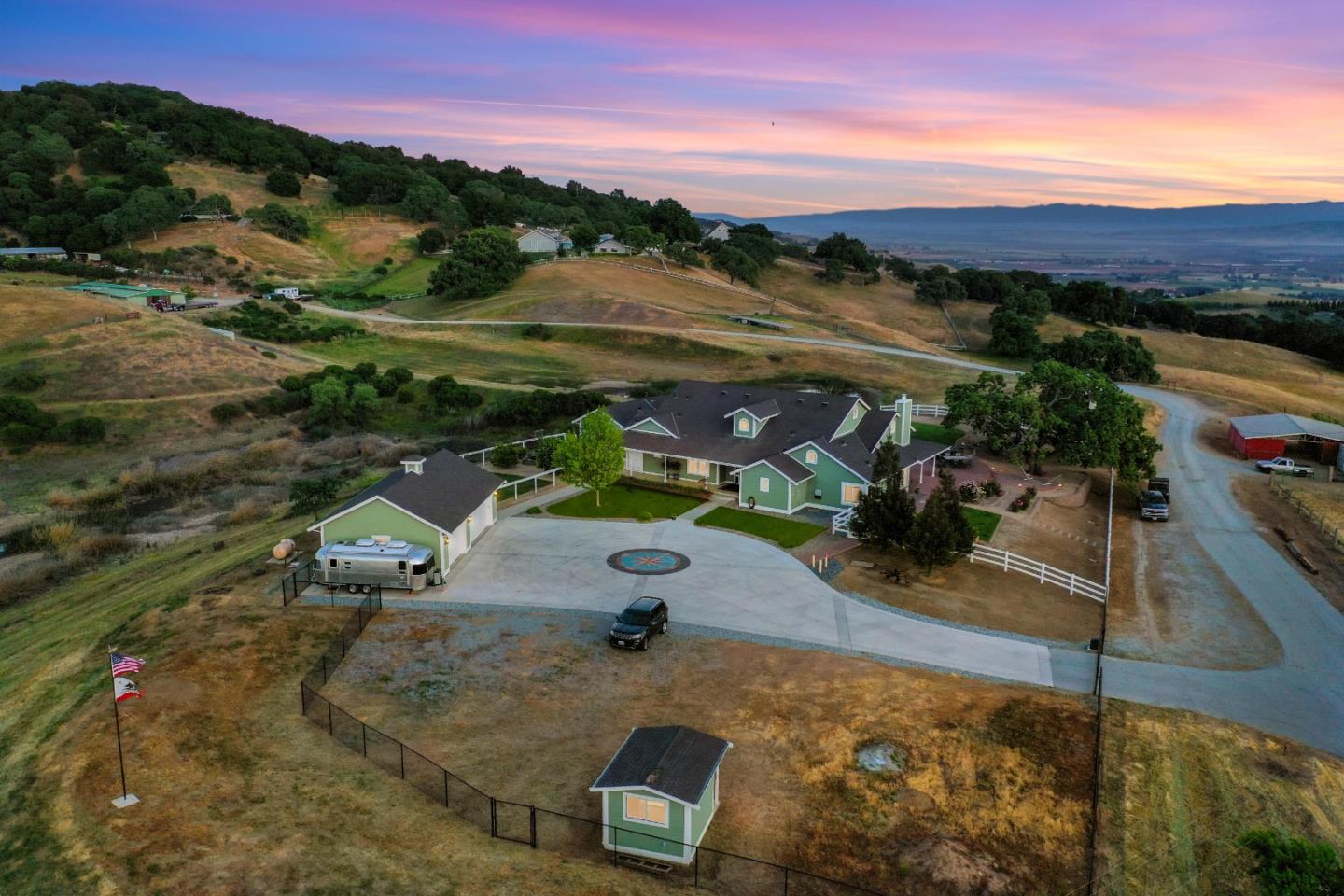 4460 Roop Road Gilroy, CA 95020 - Photo 67 of 68 an aerial view of a house with a garden