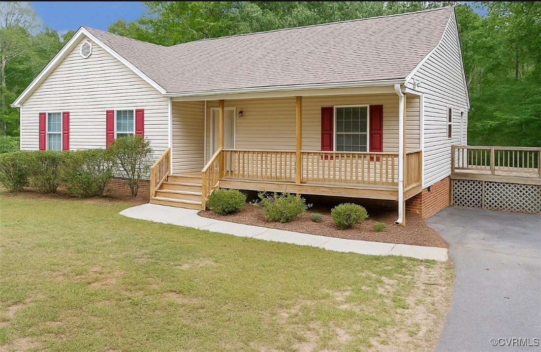 2621 Forest Lake Road Chester, VA 23831 - Photo 1 of 2 View of front of house with a porch, a shingled ro