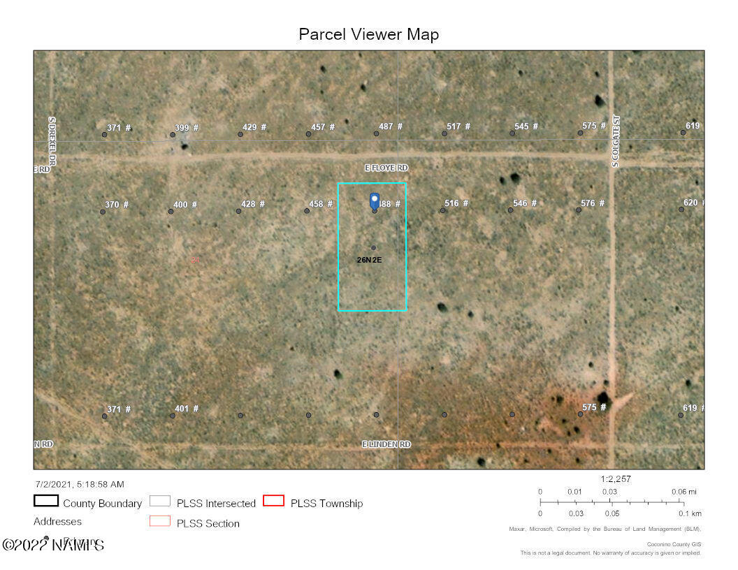 488 East Floye Road, Unit 469 Williams, AZ 86046 - Photo 3 of 3 County GIS Overhead