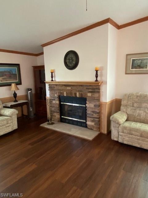 298 Riverwood Road Naples, FL 34114 - Photo 12 of 39 a living room with furniture and a fireplace
