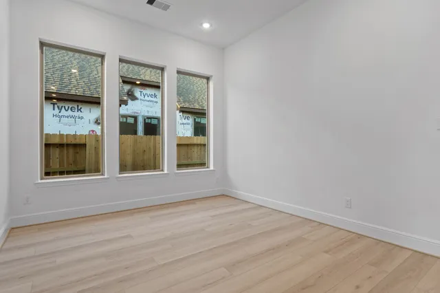 an empty room with a window