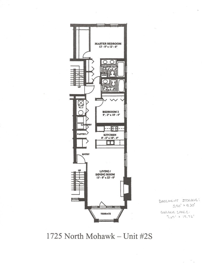 1725 North Mohawk Street, Unit 2S Chicago, IL 60614 - Photo 15 of 15 a picture of a floor plan