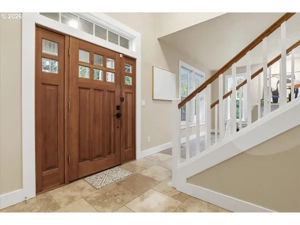 a view of an front door