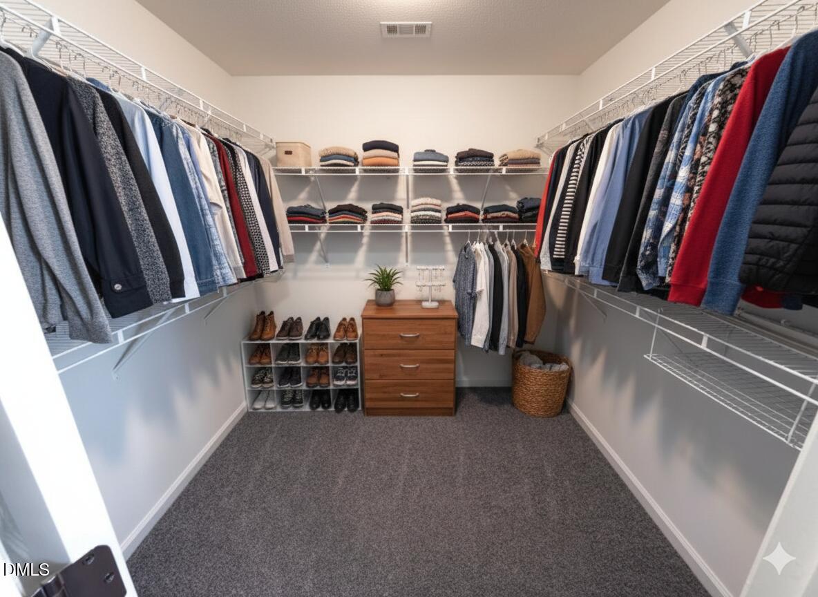 4204 Belington Court Raleigh, NC 27604 - Photo 7 of 26 a view of walk in closet with clothes and shoes