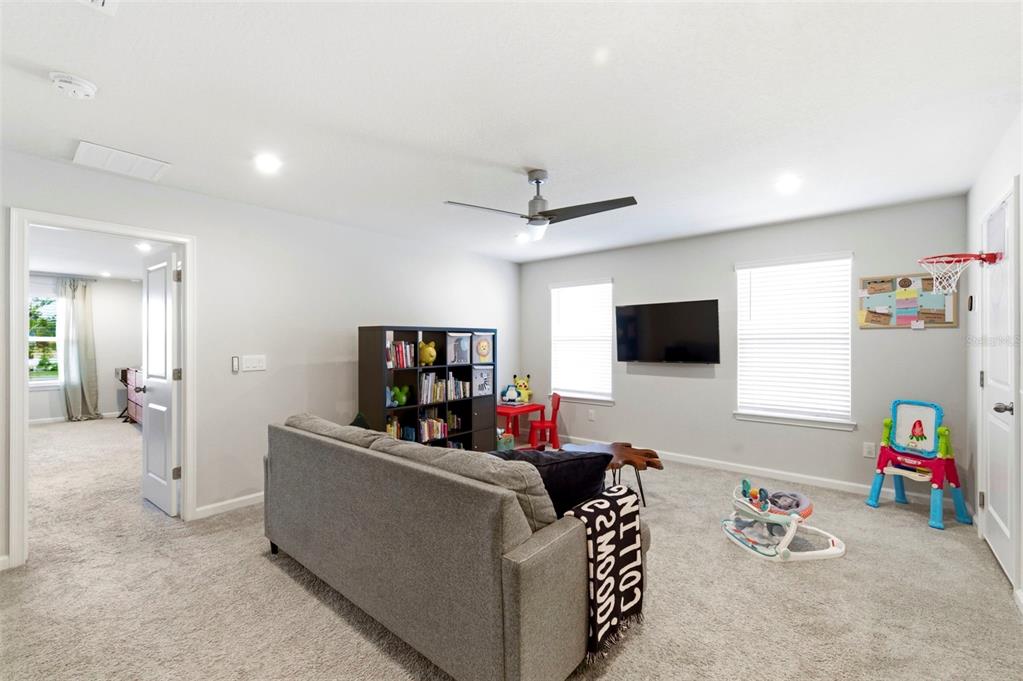 4327 Cloud Hopper Way Lutz, FL 33559 - Photo 23 of 75 a living room with furniture and a flat screen tv