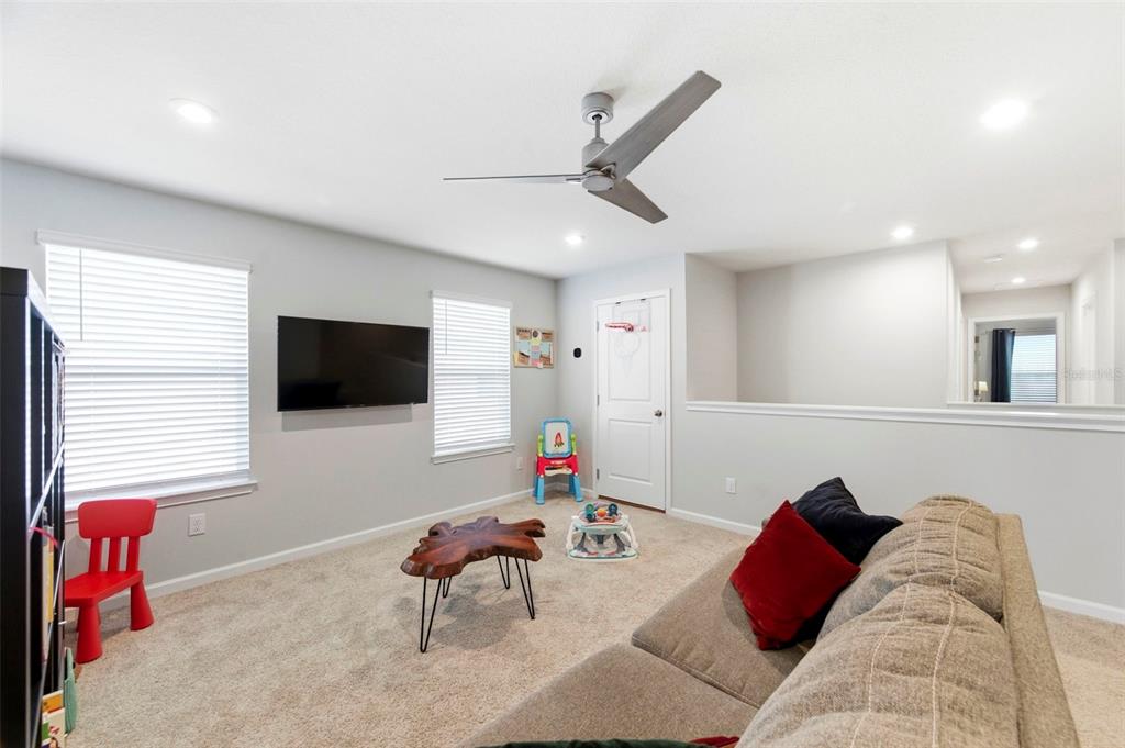 4327 Cloud Hopper Way Lutz, FL 33559 - Photo 24 of 75 a living room with furniture and a flat screen tv
