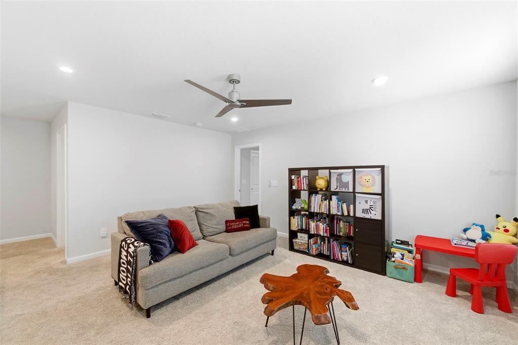 4327 Cloud Hopper Way Lutz, FL 33559 - Photo 26 of 75 a living room with furniture and a book shelf