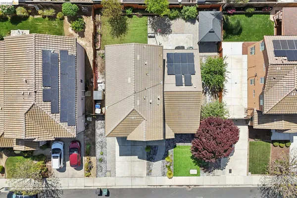 an aerial view of multiple house