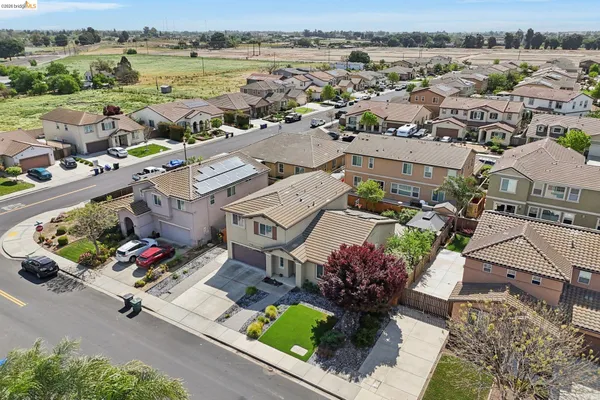 an aerial view of multiple house