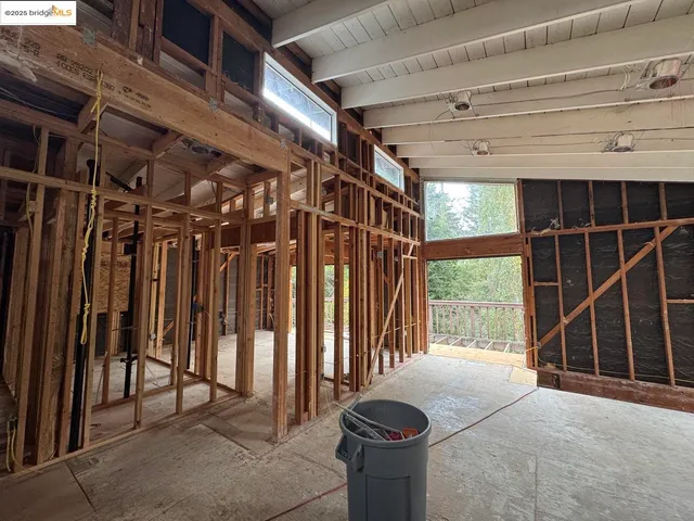 a view of porch with a flat screen tv