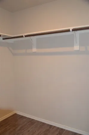 a view of small space with racks on the wall