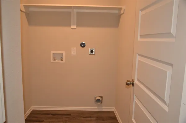 a view of small space with racks on the wall