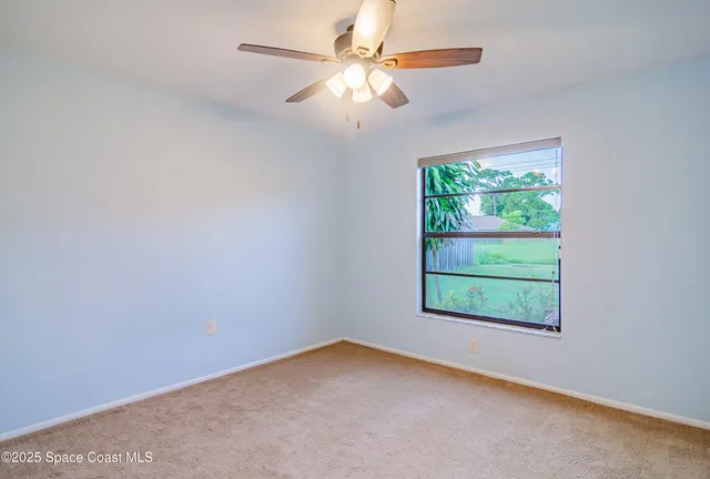 an empty room with a window