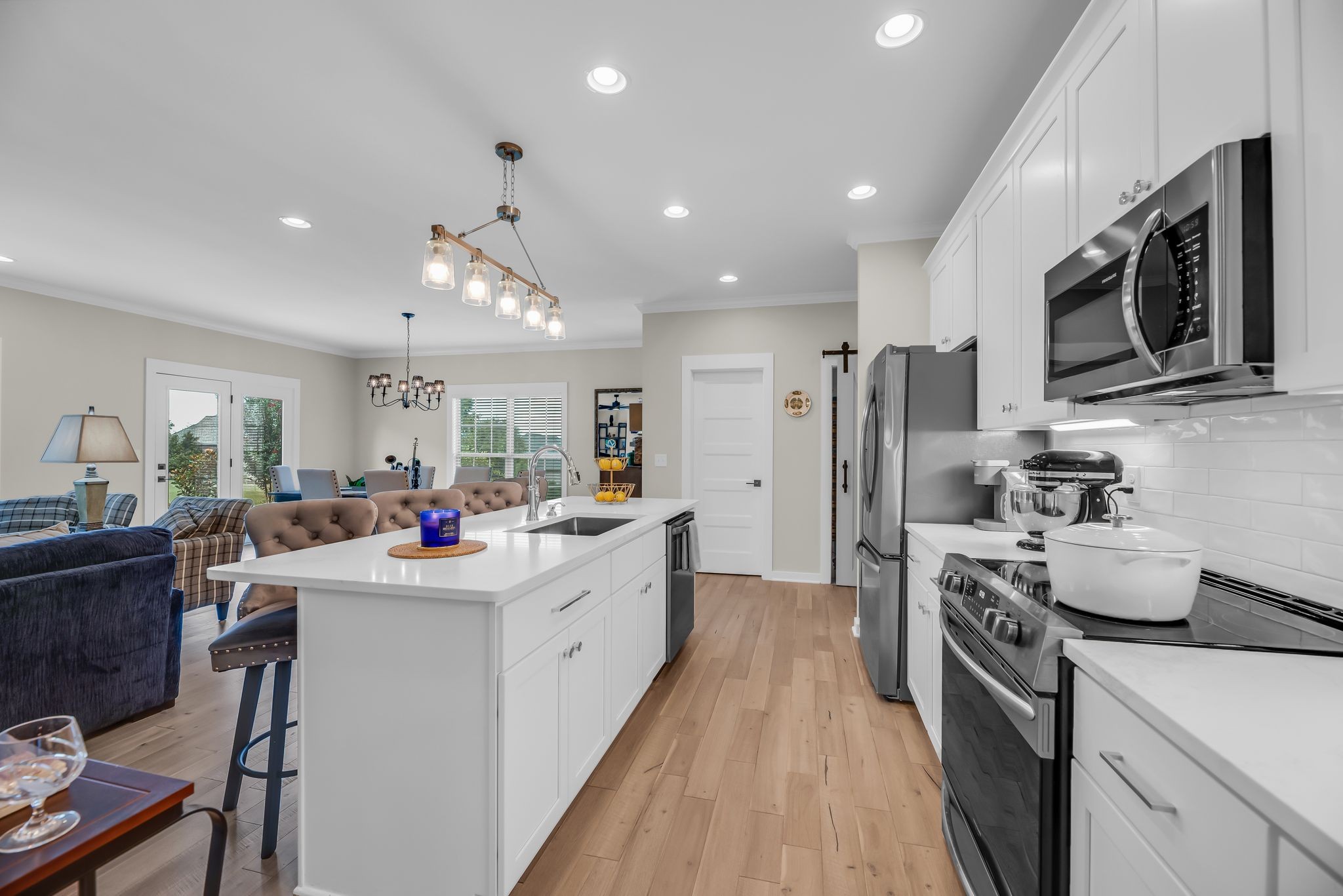120 Augusta Trail Springfield, TN 37172 - Photo 21 of 37 a kitchen with stainless steel appliances a sink stove and refrigerator