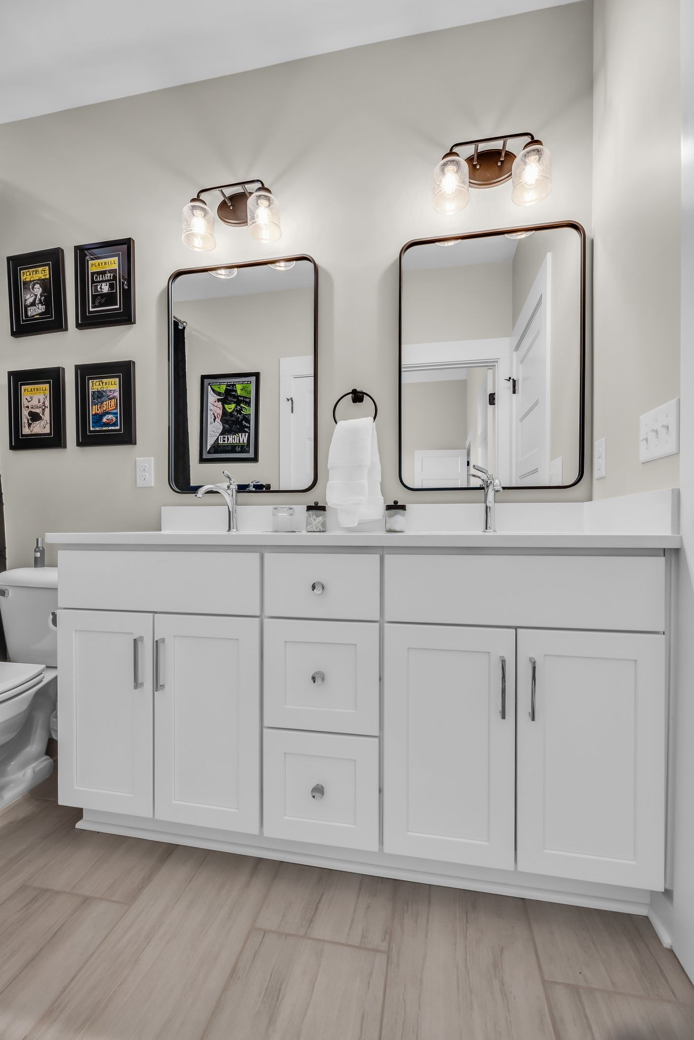 120 Augusta Trail Springfield, TN 37172 - Photo 9 of 37 a bathroom with a double vanity sink and a mirror