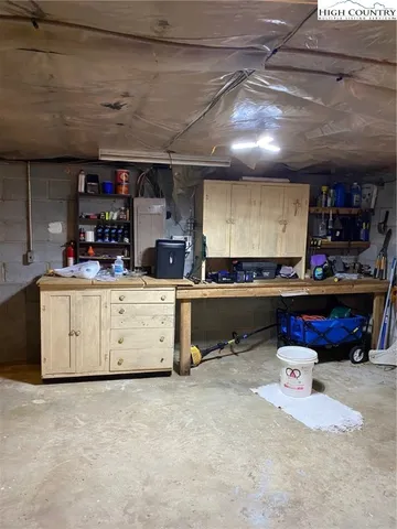 a room with lots of wooden furniture