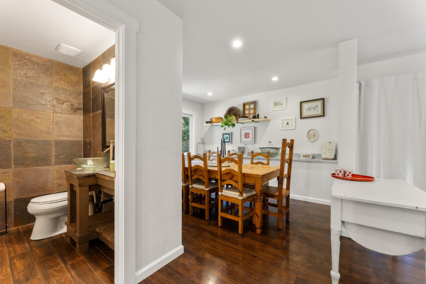 140 Baker Road Aptos, CA 95003 - Photo 20 of 62 a view of a dining room with furniture and wooden floor