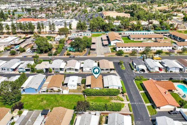an aerial view of multiple house