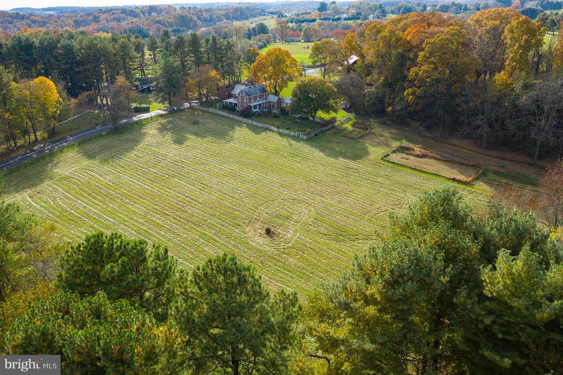 4314 Beckleysville Road Hampstead, MD 21074 - Photo 8 of 48 Aerial shot of the pasture looking west.
