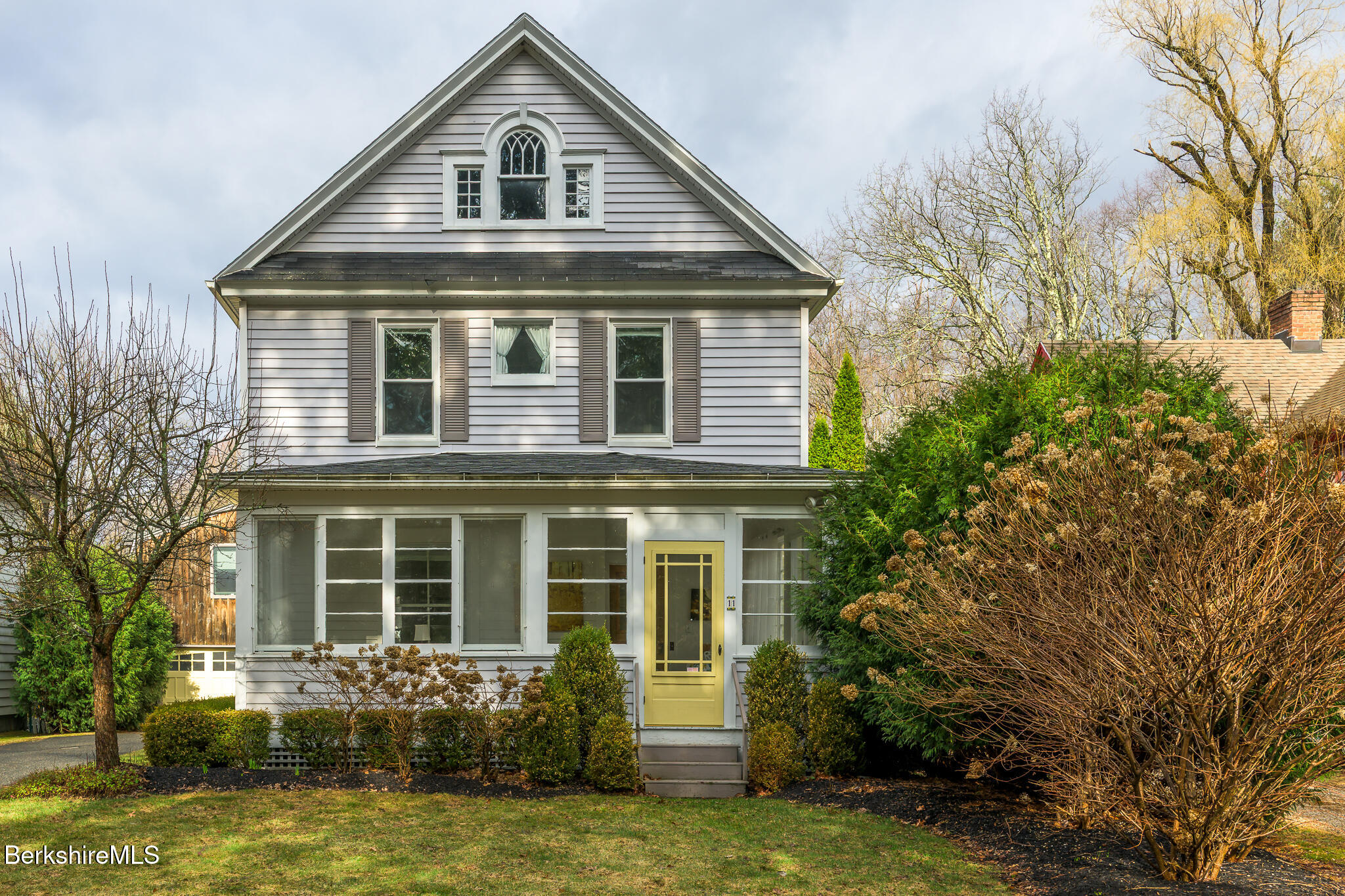 11 Sergeant Street Stockbridge, MA 01262 - Photo 2 of 52 a front view of a house with a yard